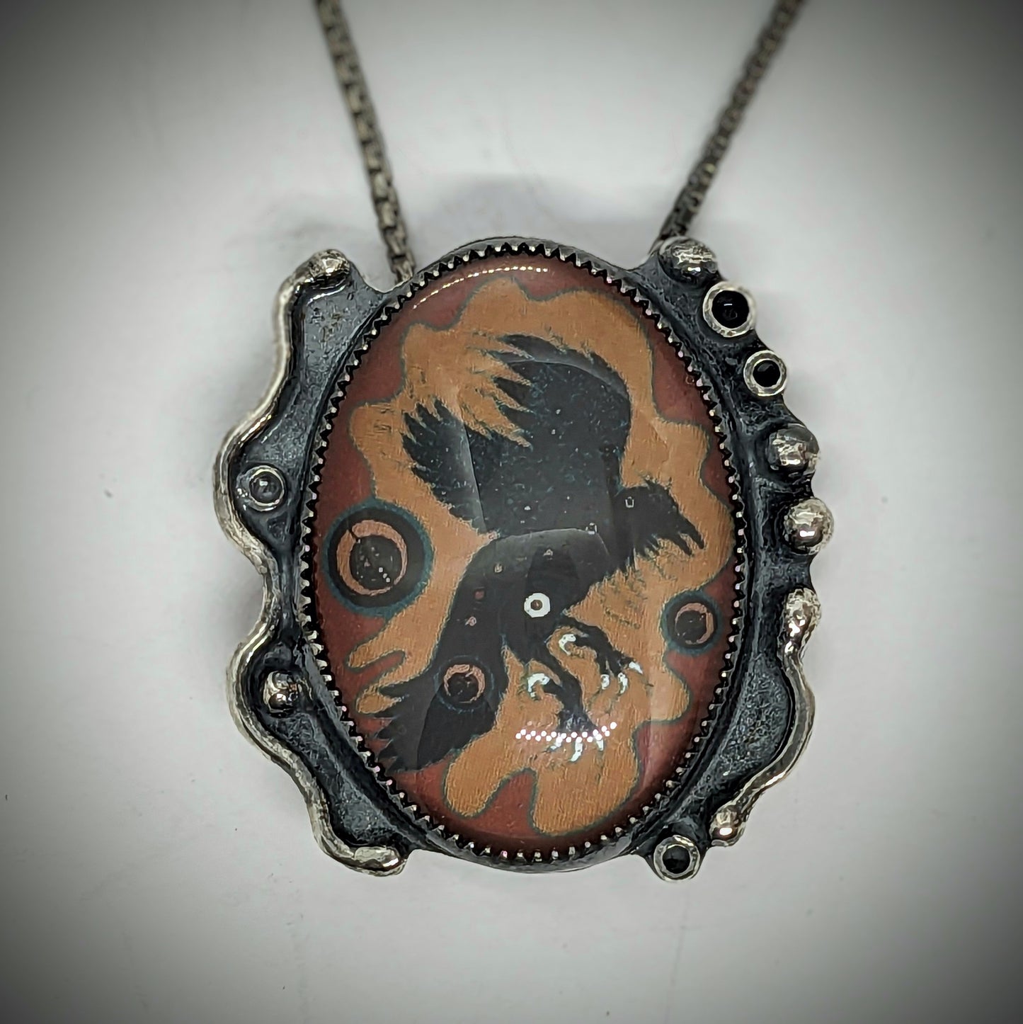 "Raven (Gaagaagi) The Light Bringer"  Necklace No.1 (Plus Bonus Print)