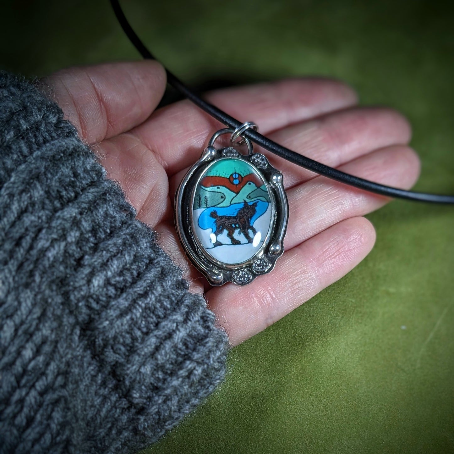 "Lynx (Bizhiw)"  Necklace No.2 (Plus Bonus Print)